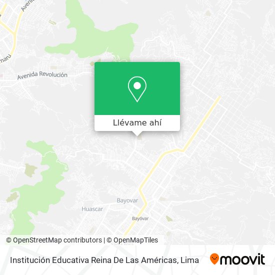 Mapa de Institución Educativa Reina De Las Américas