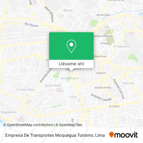 Mapa de Empresa De Transportes Moquegua Turismo