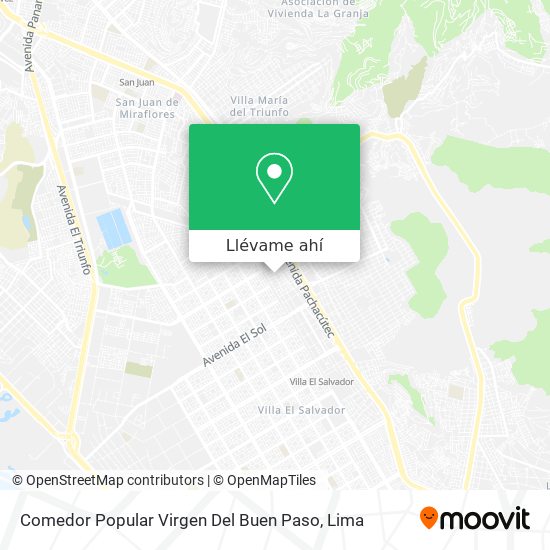 Mapa de Comedor Popular Virgen Del Buen Paso