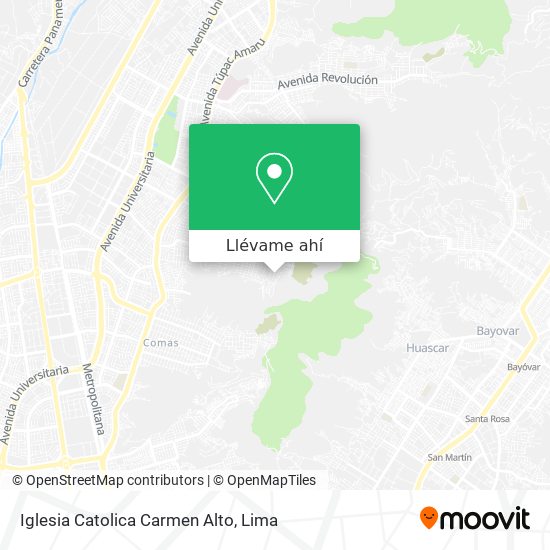 Mapa de Iglesia Catolica Carmen Alto