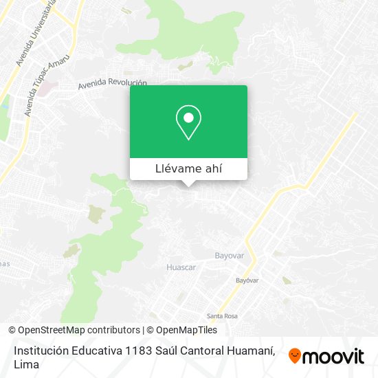 Mapa de Institución Educativa 1183 Saúl Cantoral Huamaní