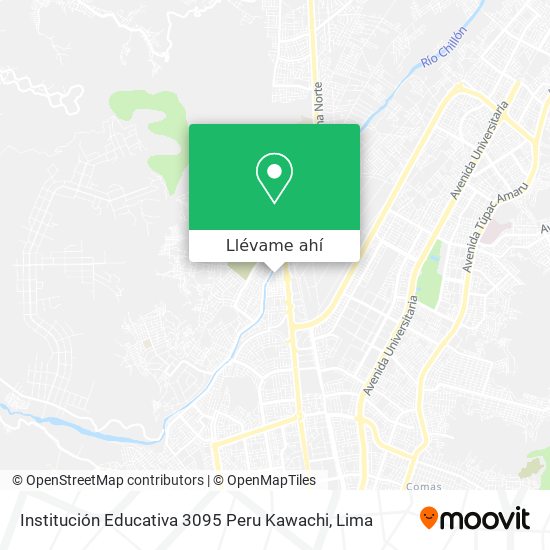 Mapa de Institución Educativa 3095 Peru Kawachi