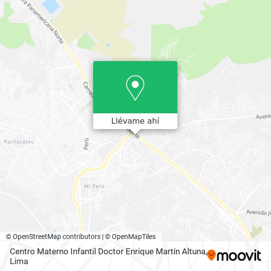Mapa de Centro Materno Infantil Doctor Enrique Martín Altuna