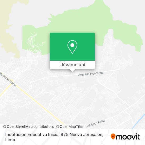 Mapa de Institución Educativa Inicial 875 Nueva Jerusalén