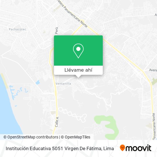 Mapa de Institución Educativa 5051 Virgen De Fátima