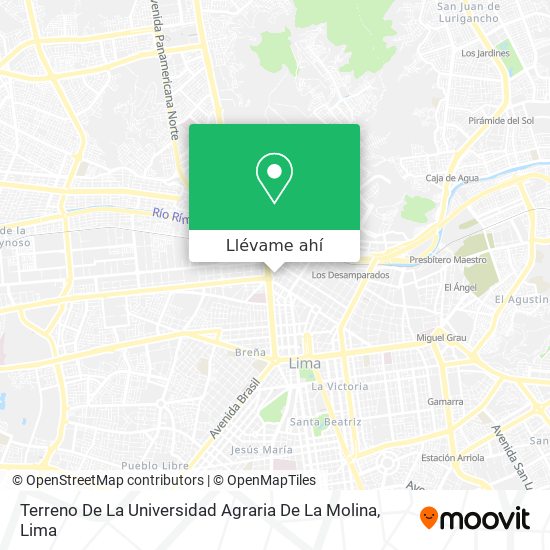Mapa de Terreno De La Universidad Agraria De La Molina