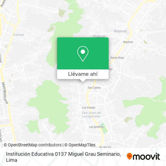 Mapa de Institución Educativa 0137 Miguel Grau Seminario