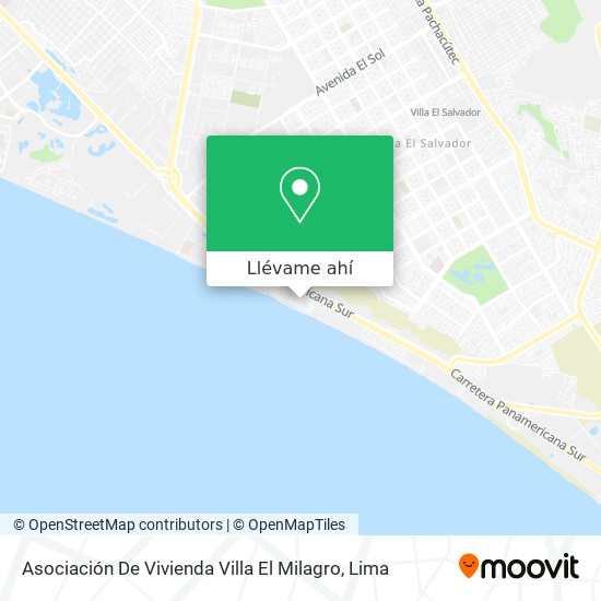 Mapa de Asociación De Vivienda Villa El Milagro