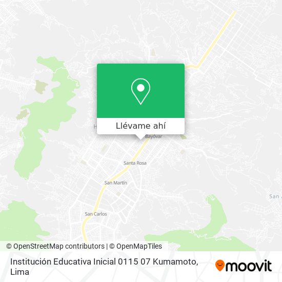 Mapa de Institución Educativa Inicial 0115 07 Kumamoto
