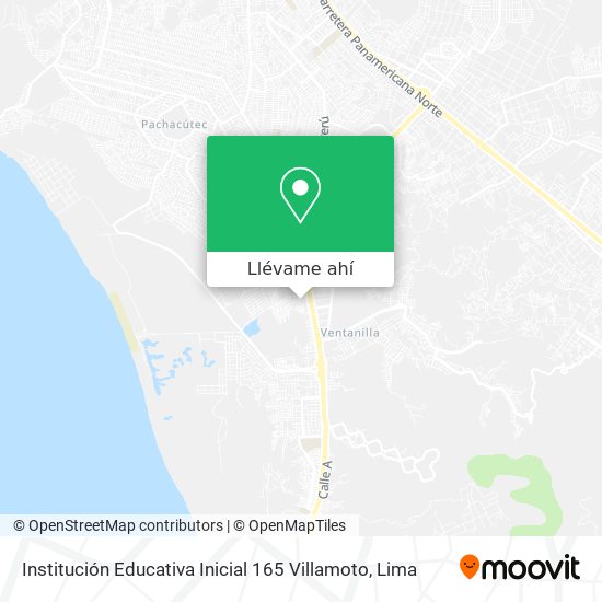 Mapa de Institución Educativa Inicial 165 Villamoto