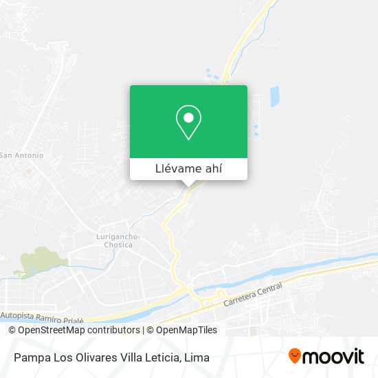 Mapa de Pampa Los Olivares Villa Leticia