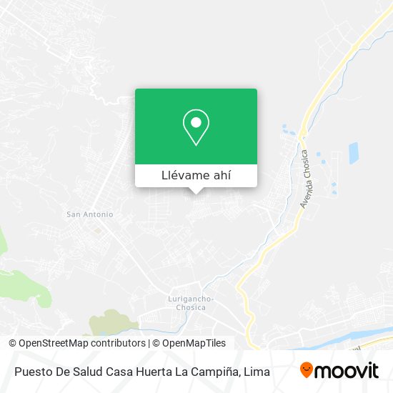 Mapa de Puesto De Salud Casa Huerta La Campiña