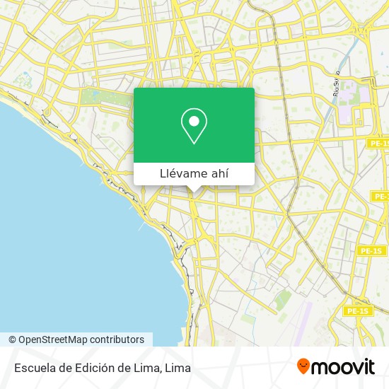 Mapa de Escuela de Edición de Lima