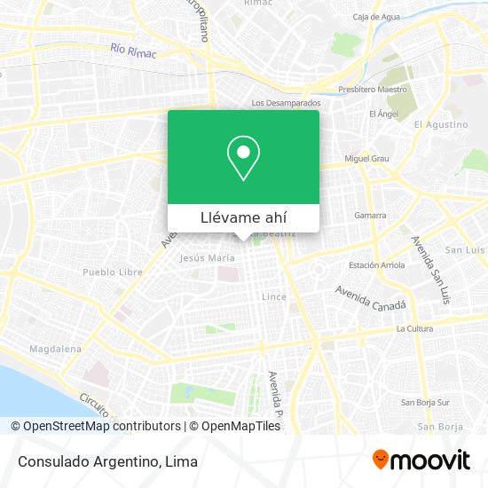 Mapa de Consulado Argentino