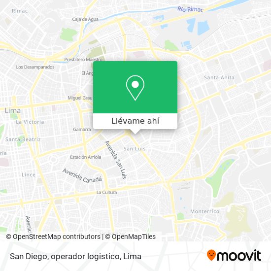 Mapa de San Diego, operador logistico