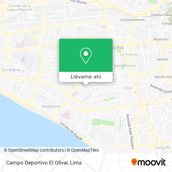 Mapa de Campo Deportivo El Olivar