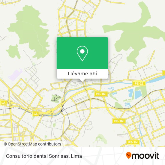 Mapa de Consultorio dental Sonrisas