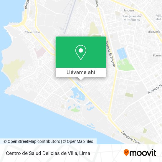 Mapa de Centro de Salud Delicias de Villa