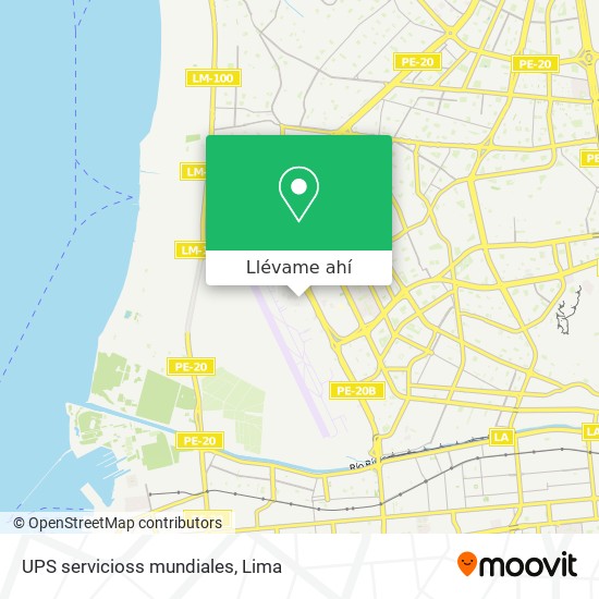 Mapa de UPS servicioss mundiales