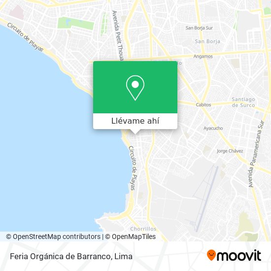 Mapa de Feria Orgánica de Barranco
