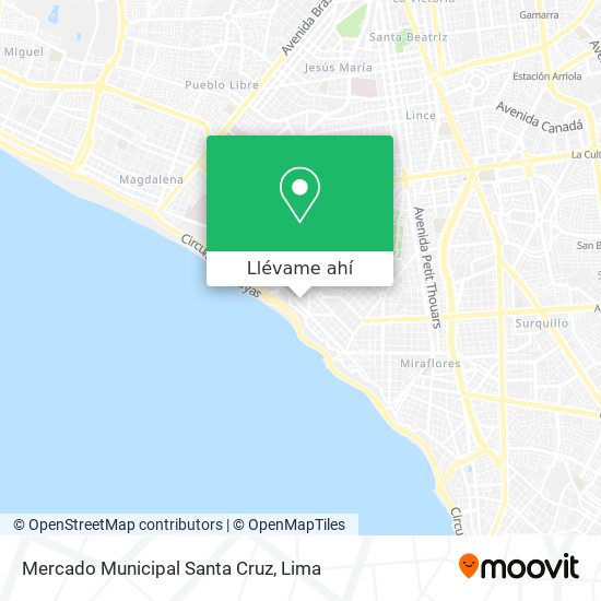 Mapa de Mercado Municipal  Santa Cruz