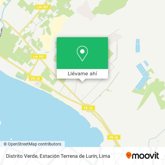 Mapa de Distrito Verde, Estación Terrena de Lurín