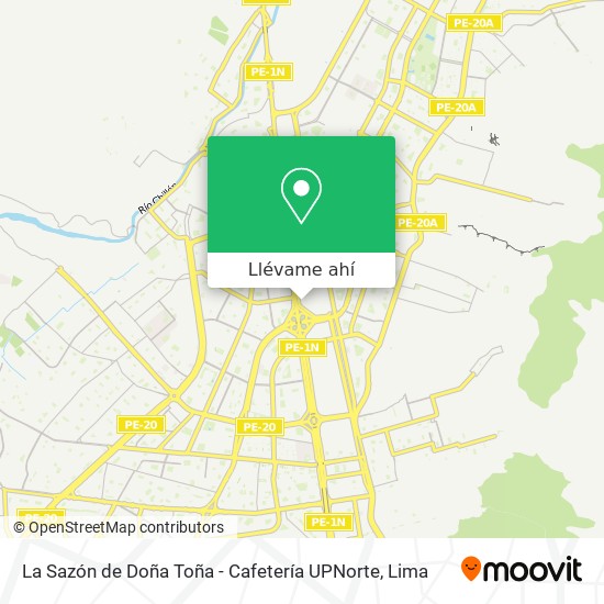 Mapa de La Sazón de Doña Toña - Cafetería UPNorte