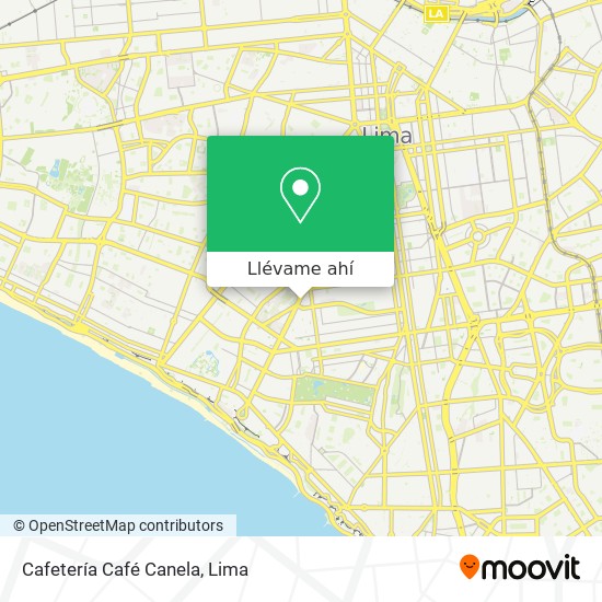 Mapa de Cafetería Café Canela