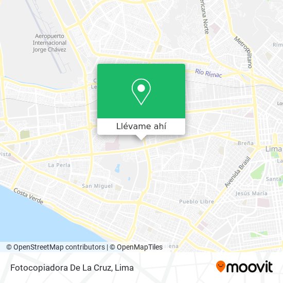 Mapa de Fotocopiadora De La Cruz