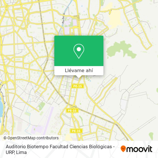 Mapa de Auditorio  Biotempo  Facultad Ciencias Biológicas - URP