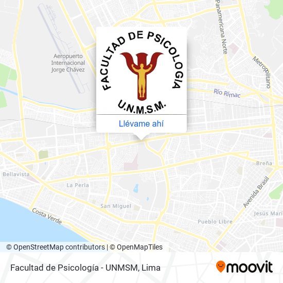 Mapa de Facultad de Psicología - UNMSM