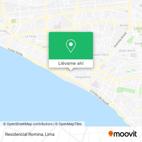 Mapa de Residencial Romina