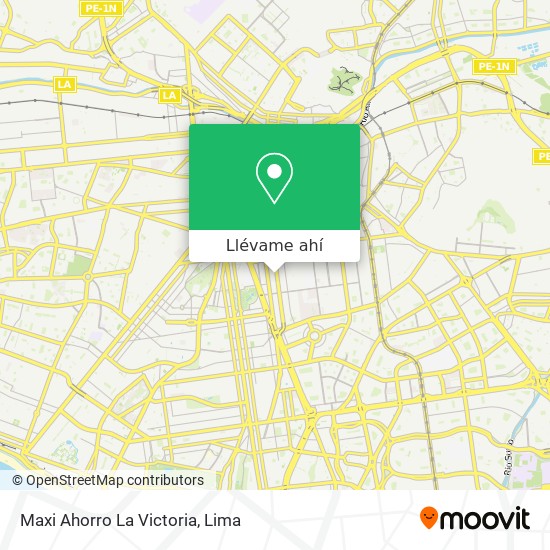 Mapa de Maxi Ahorro La Victoria