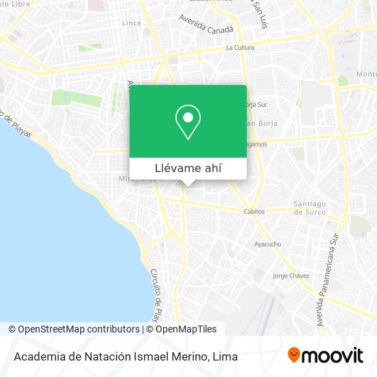 Mapa de Academia de Natación Ismael Merino