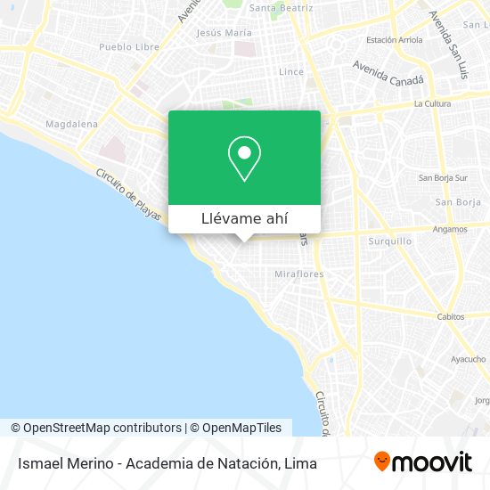 Mapa de Ismael Merino - Academia de Natación