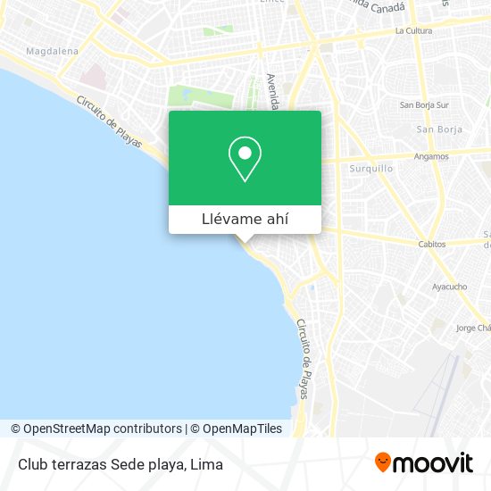 Cómo llegar a Club terrazas Sede playa en Miraflores en Autobús?