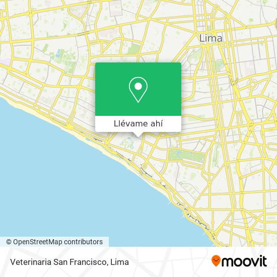 Mapa de Veterinaria San Francisco
