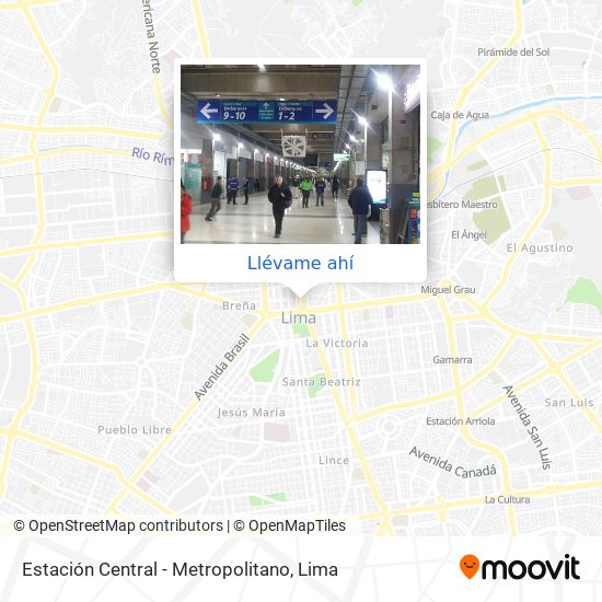 Mapa de Estación Central - Metropolitano