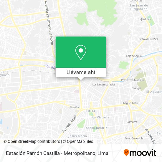Mapa de Estación Ramón Castilla - Metropolitano
