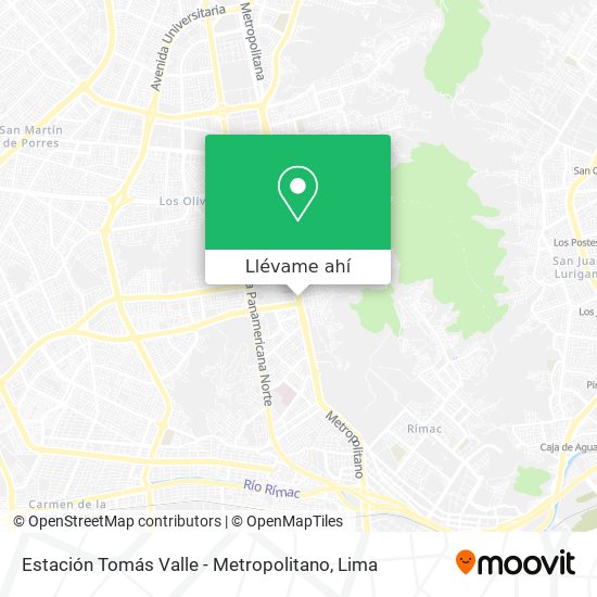 Mapa de Estación Tomás Valle - Metropolitano
