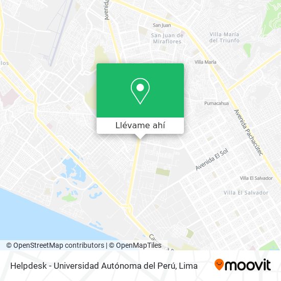 Mapa de Helpdesk - Universidad Autónoma del Perú