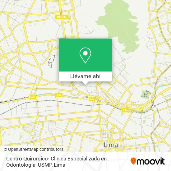 Mapa de Centro Quirúrgico- Clinica Especializada en Odontologia_USMP