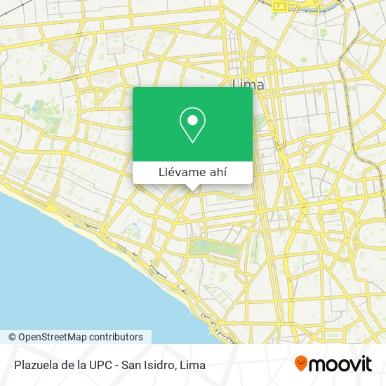 Mapa de Plazuela de la UPC - San Isidro