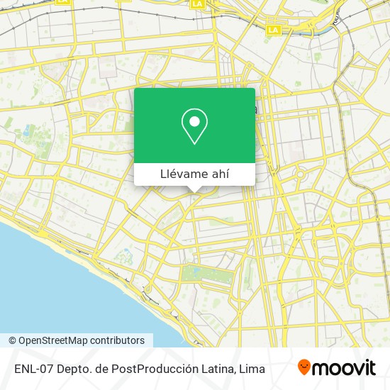Mapa de ENL-07 Depto. de PostProducción Latina