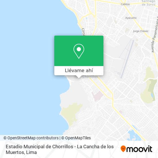 Mapa de Estadio Municipal de Chorrillos -  La Cancha de los Muertos