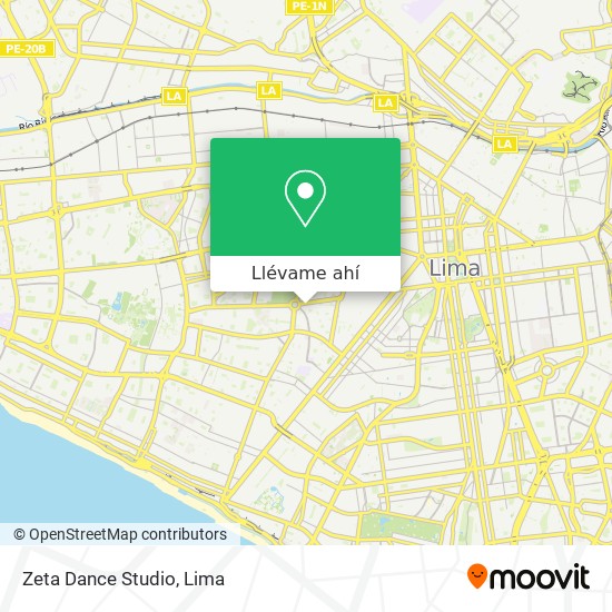 Mapa de Zeta Dance Studio