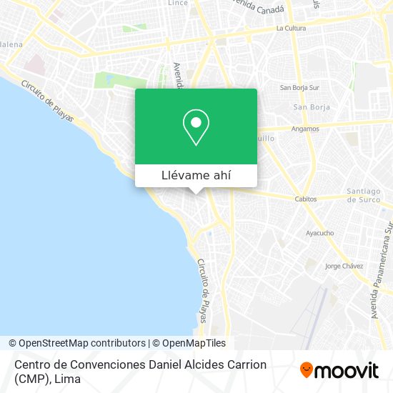 Mapa de Centro de Convenciones Daniel Alcides Carrion (CMP)