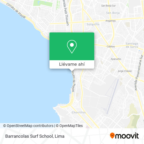 Mapa de Barrancolas Surf School