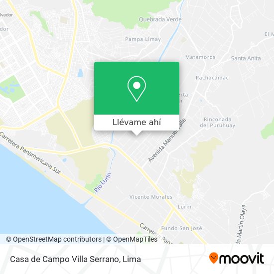 Mapa de Casa de Campo Villa Serrano