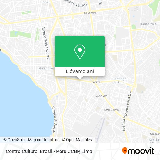 Mapa de Centro Cultural Brasil - Peru CCBP
